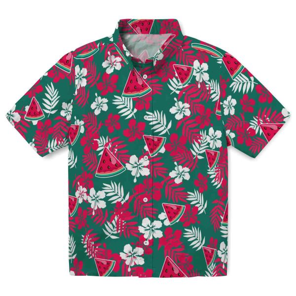 Watermelon Tropical Floral Hawaiian Shirt Best selling