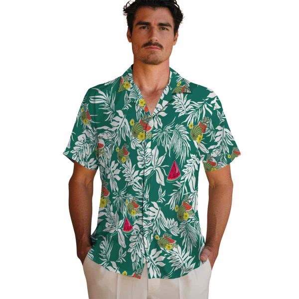 Watermelon Tropical Leaf Hawaiian Shirt High quality