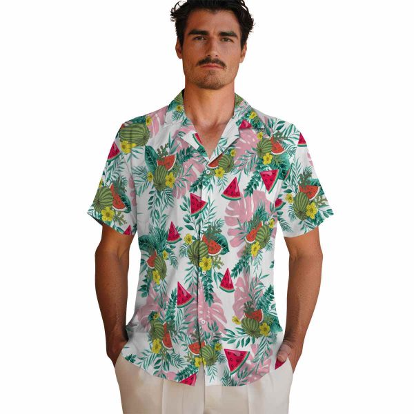 Watermelon Tropical Leaves Hawaiian Shirt High quality