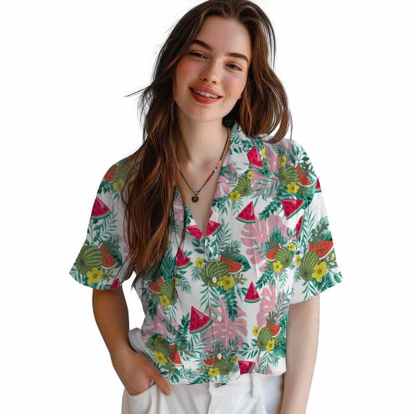 Watermelon Tropical Leaves Hawaiian Shirt Trendy