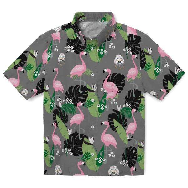 Wedding Flamingo Leaf Motif Hawaiian Shirt Best selling