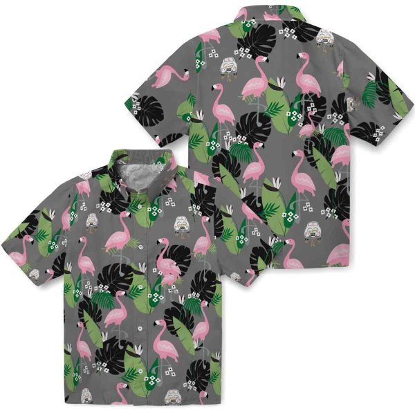 Wedding Flamingo Leaf Motif Hawaiian Shirt Latest Model