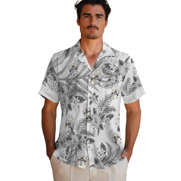 Wedding Hibiscus Palm Leaves Hawaiian Shirt High quality