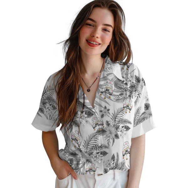 Wedding Hibiscus Palm Leaves Hawaiian Shirt Trendy