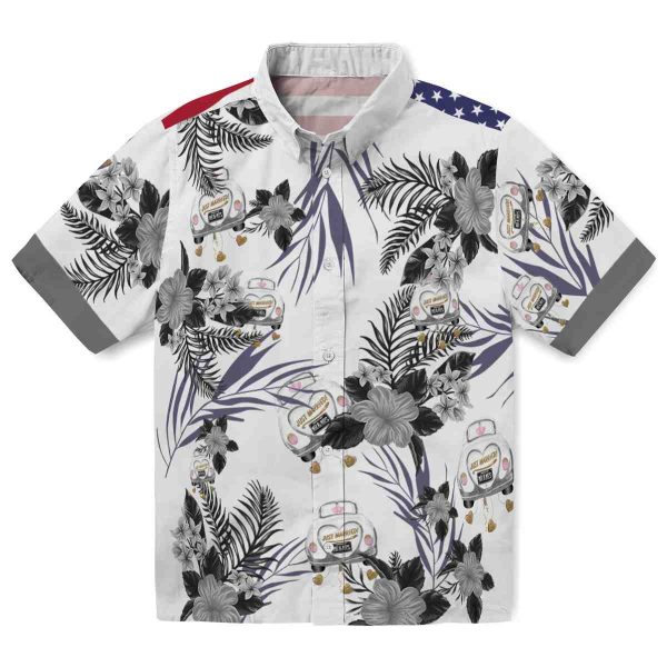 Wedding Patriotic Hibiscus Design Hawaiian Shirt Best selling