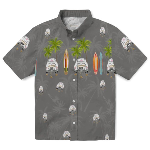 Wedding Surfboard Palm Hawaiian Shirt Best selling