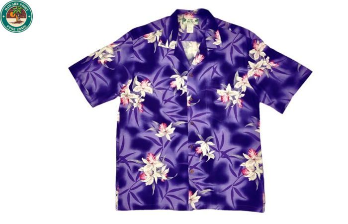 Purple Hawaiian shirt women's