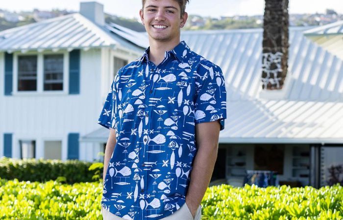 Product Details of Blue Hawaiian Blue Aloha shirt
