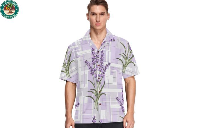 Product Details of lavender Hawaiian shirt