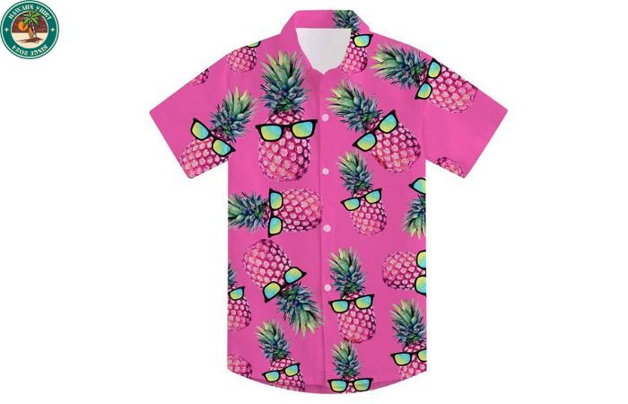 Elevate your summer style with a men's pink Hawaiian shirt