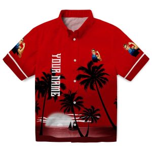 40s Beach Sunset Hawaiian Shirt Best selling