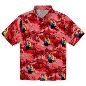 40s Coastal Palms Hawaiian Shirt Best selling