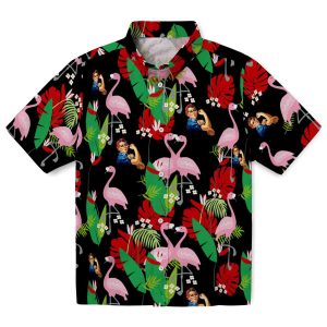 40s Flamingo Foliage Hawaiian Shirt Best selling