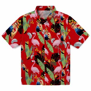 40s Flamingo Leaves Hawaiian Shirt Best selling