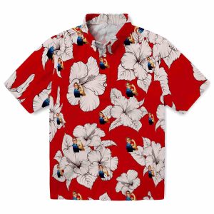 40s Hibiscus Blooms Hawaiian Shirt Best selling