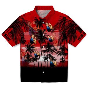 40s Sunset Scene Hawaiian Shirt Best selling