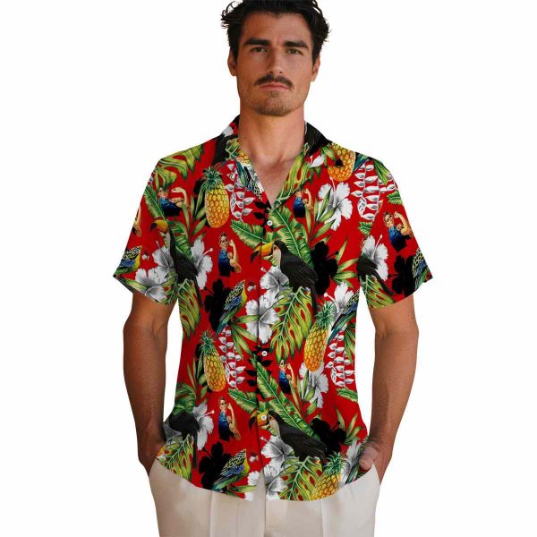 40s Tropical Toucan Hawaiian Shirt High quality