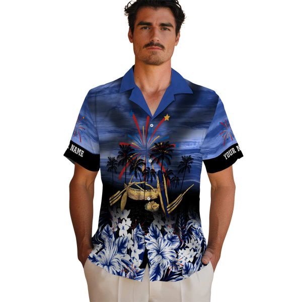 4th Of July Tropical Canoe Hawaiian Shirt High quality