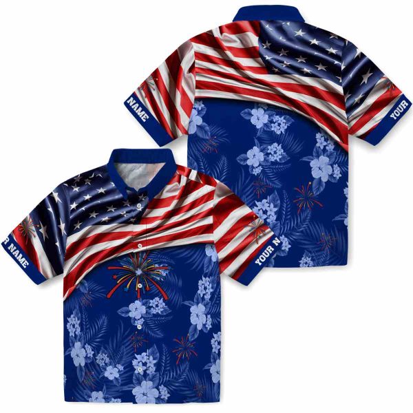 4th Of July US Flag Hibiscus Hawaiian Shirt Latest Model