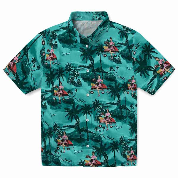 50s Coastal Palms Hawaiian Shirt Best selling