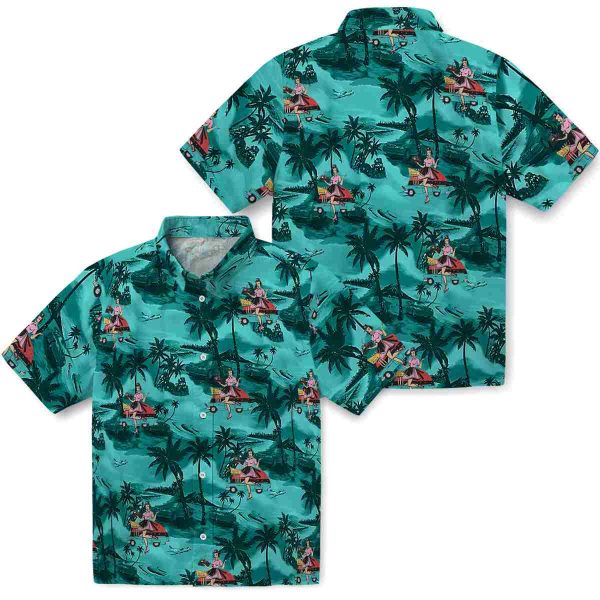 50s Coastal Palms Hawaiian Shirt Latest Model