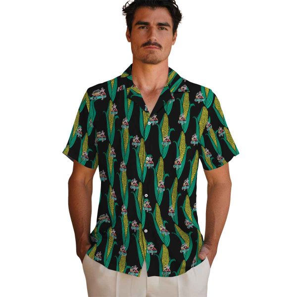 50s Corn Motifs Hawaiian Shirt High quality