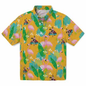 50s Flamingo Foliage Hawaiian Shirt Best selling