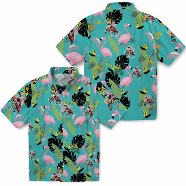 50s Flamingo Leaves Hawaiian Shirt Latest Model