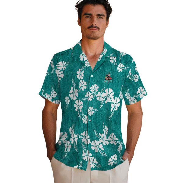 50s Hibiscus Clusters Hawaiian Shirt High quality