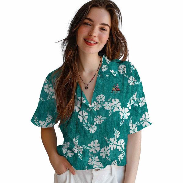 50s Hibiscus Clusters Hawaiian Shirt Trendy