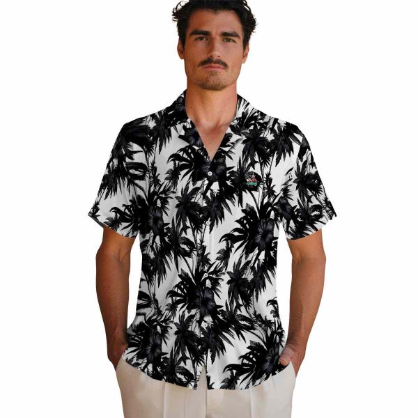 50s Palm Motifs Hawaiian Shirt High quality