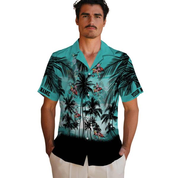 50s Sunset Scene Hawaiian Shirt High quality