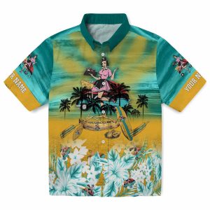 50s Tropical Canoe Hawaiian Shirt Best selling