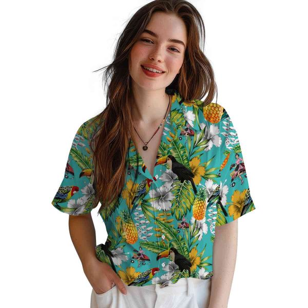 50s Tropical Toucan Hawaiian Shirt Trendy