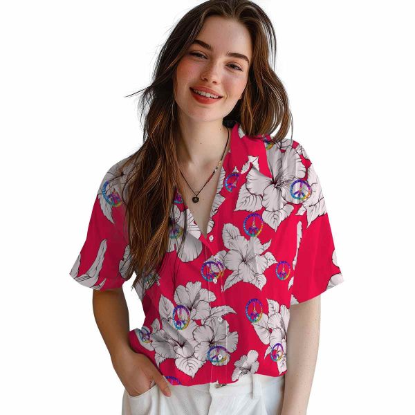 60s Hibiscus Blooms Hawaiian Shirt Trendy