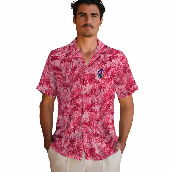 60s Leafy Pattern Hawaiian Shirt High quality