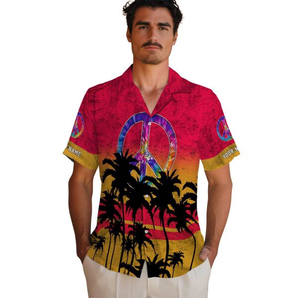 60s Sunset Pattern Hawaiian Shirt High quality