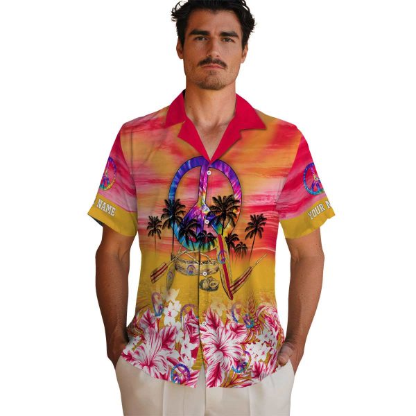 60s Tropical Canoe Hawaiian Shirt High quality