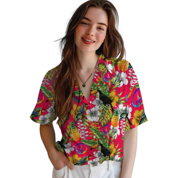 60s Tropical Toucan Hawaiian Shirt Trendy