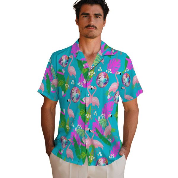 70s Flamingo Foliage Hawaiian Shirt High quality