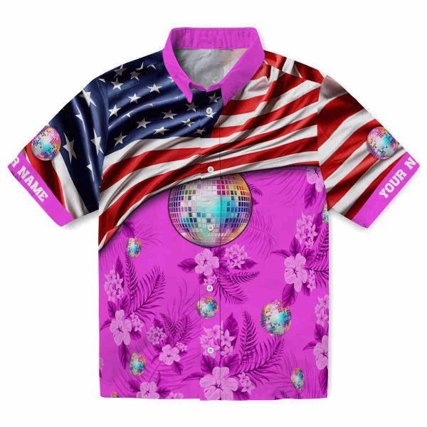 70s US Flag Hibiscus Hawaiian Shirt Best selling