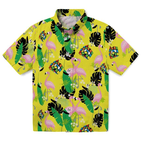 80s Flamingo Foliage Hawaiian Shirt Best selling