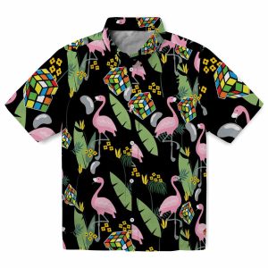 80s Flamingo Leaves Hawaiian Shirt Best selling