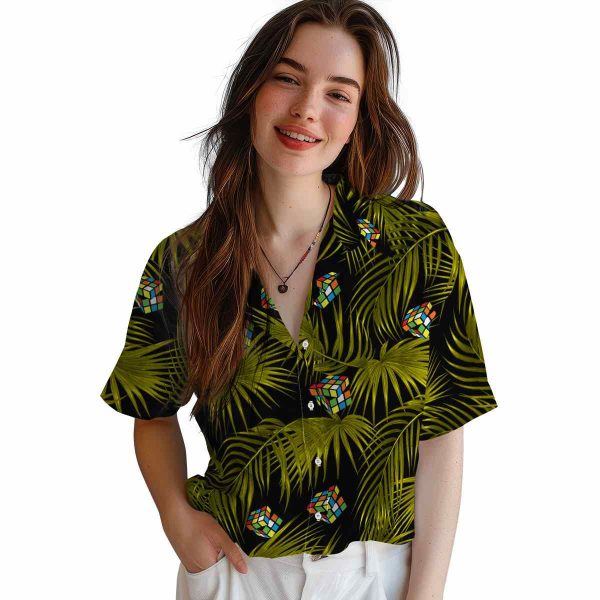 80s Leafy Palms Hawaiian Shirt Trendy