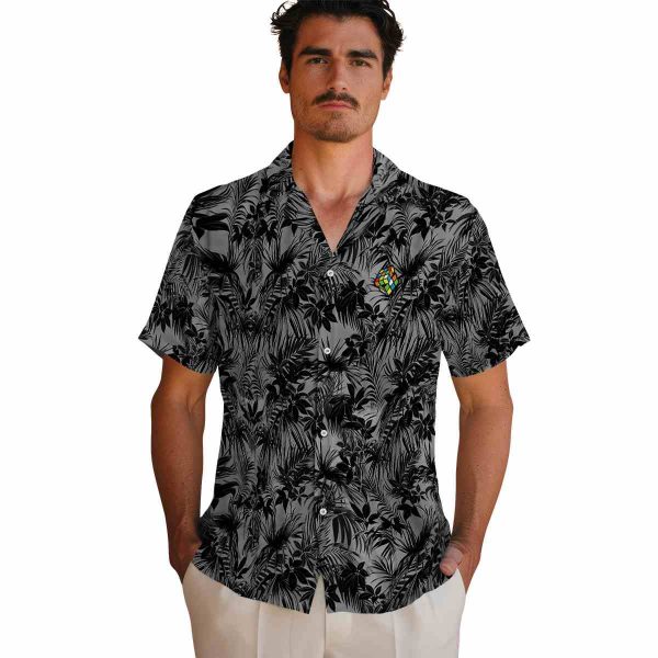 80s Leafy Pattern Hawaiian Shirt High quality