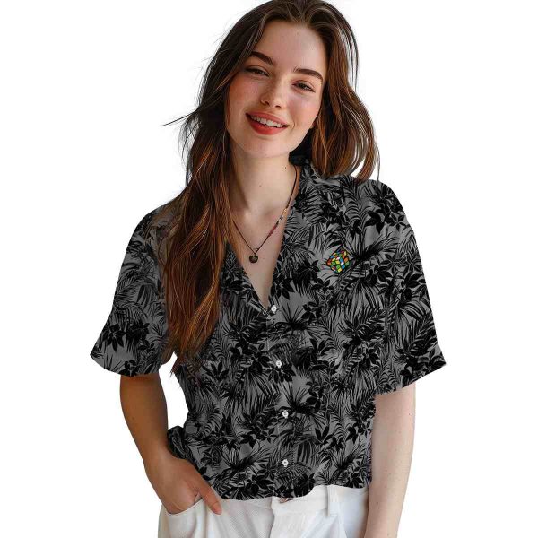 80s Leafy Pattern Hawaiian Shirt Trendy