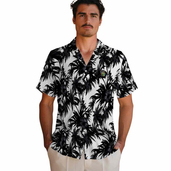 80s Palm Motifs Hawaiian Shirt High quality