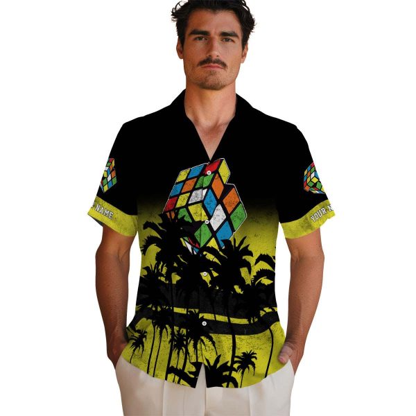 80s Sunset Pattern Hawaiian Shirt High quality