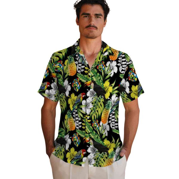 80s Tropical Toucan Hawaiian Shirt High quality