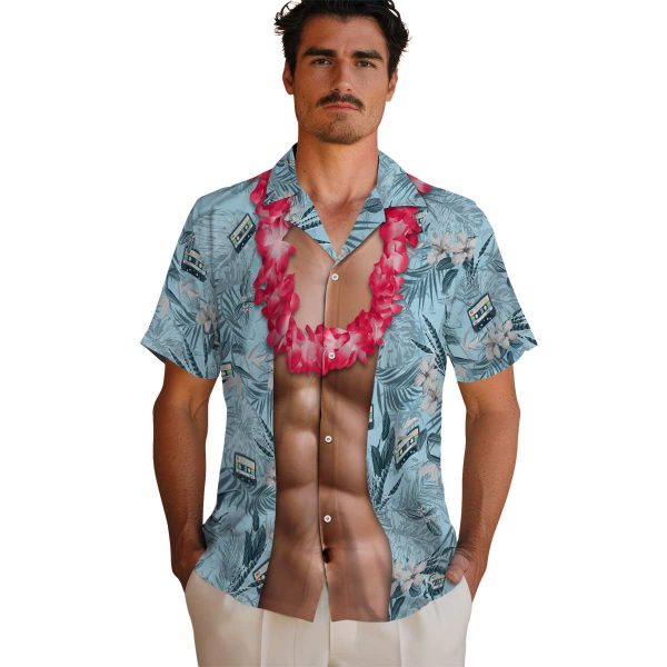 90s Chest Illusion Hawaiian Shirt High quality